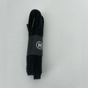 Chanel black shoelaces for sneakers size 5. NEW still in packaging!